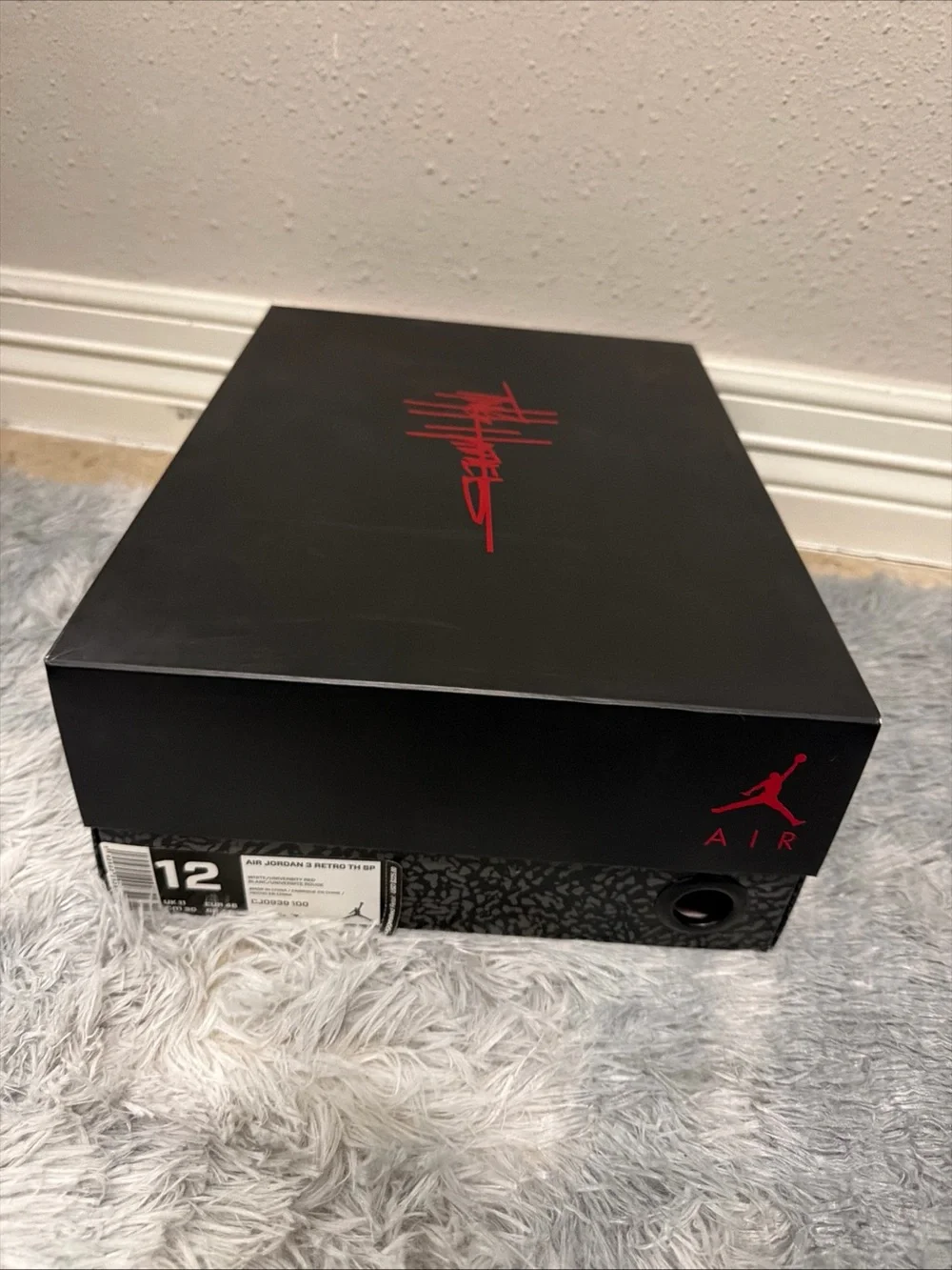 Air Jordan 3 Tinker Hatfield Air Max 1 White Red (CJ0939-100) - Size 12 DS